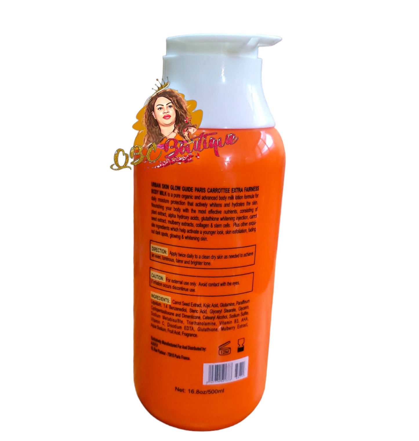 Urban skin glow guide paris carrot extra fairness body milk with spf 40 image 1