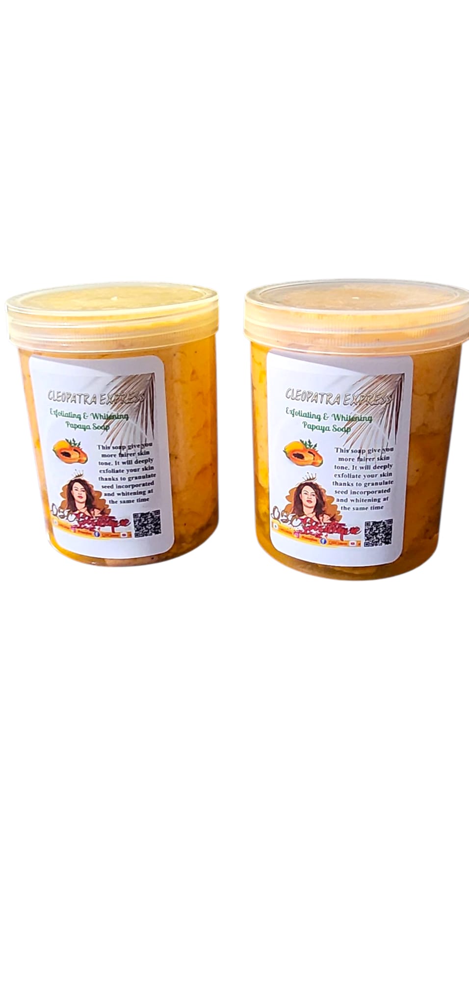 Cleopatra Expess Exfoliating & Whitening papaya Soap for fairer skin 500g