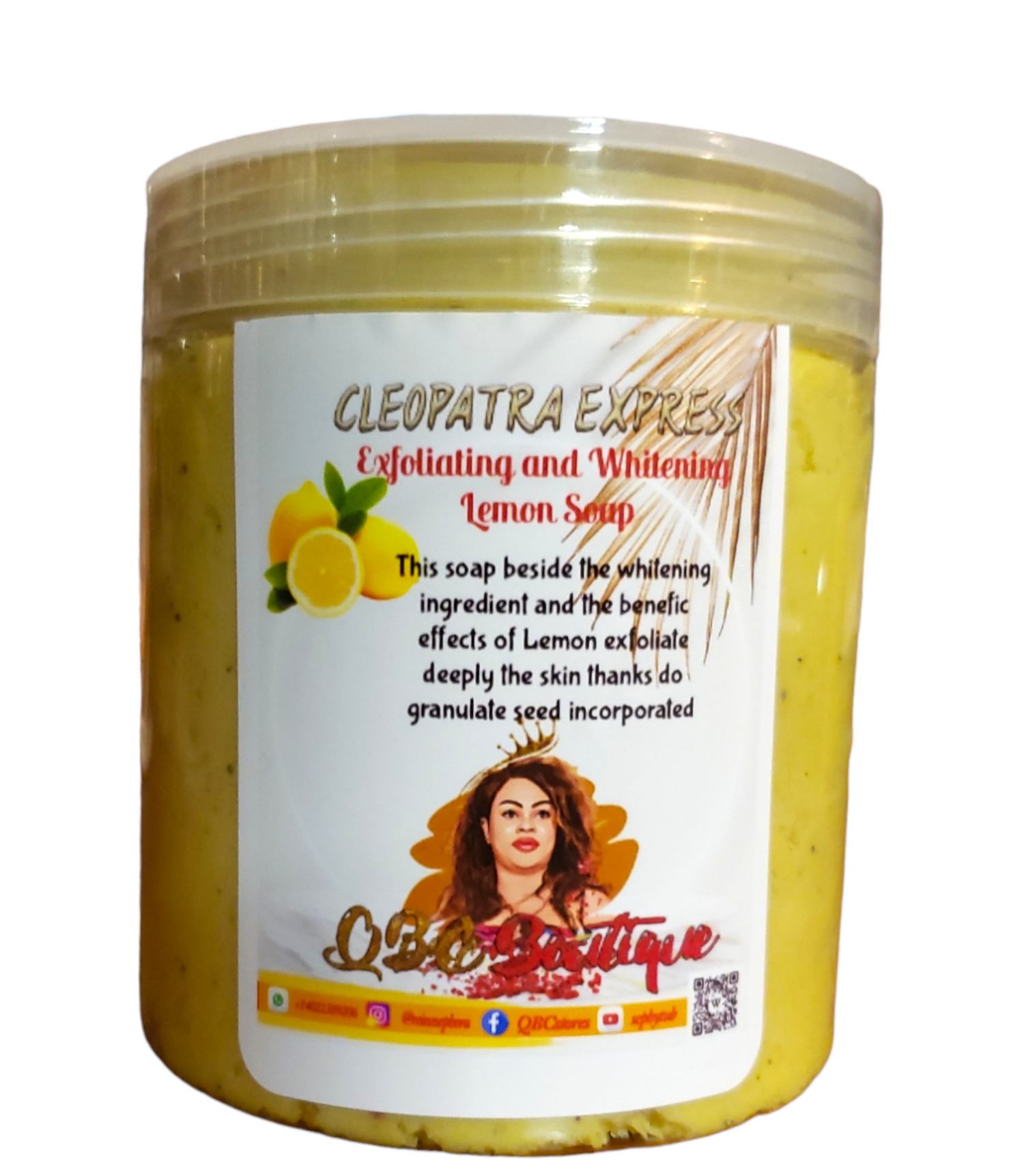 Halfcast Cleopatra Express Extra Whitening exfoliating lemon soap best selling  image 1