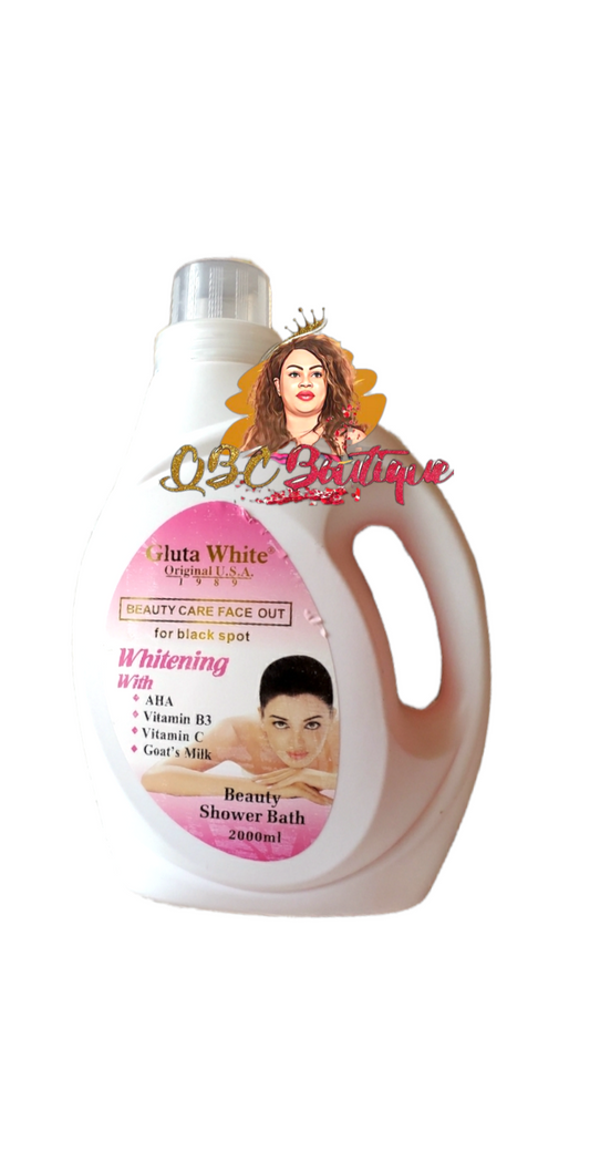 Gluta White beauty Care face out dark spots goat milk shower bath 2000ml image 0
