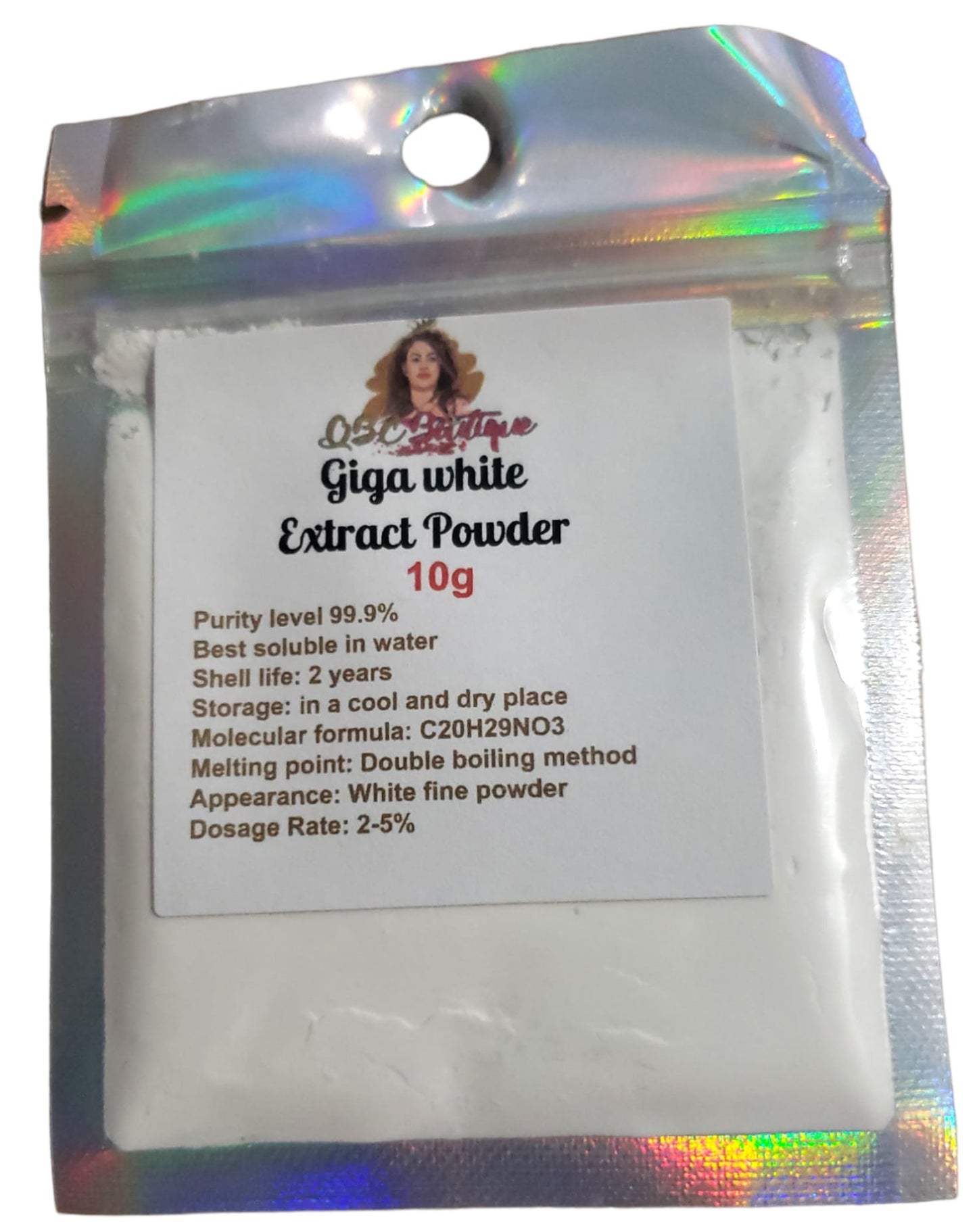 Giga White powder 99.9% pure skin lightening cosmetics raw material image 3