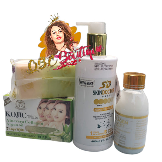 Skin Doctor paris organic Glow treatments & brightening lotion set image 0