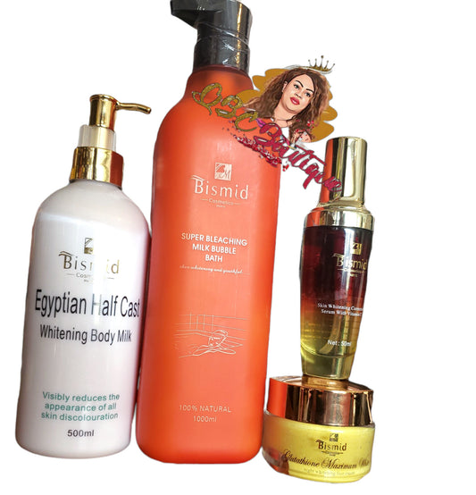 Bismid half-caste set lotion serum bubble bath and maximum white face cream image 0