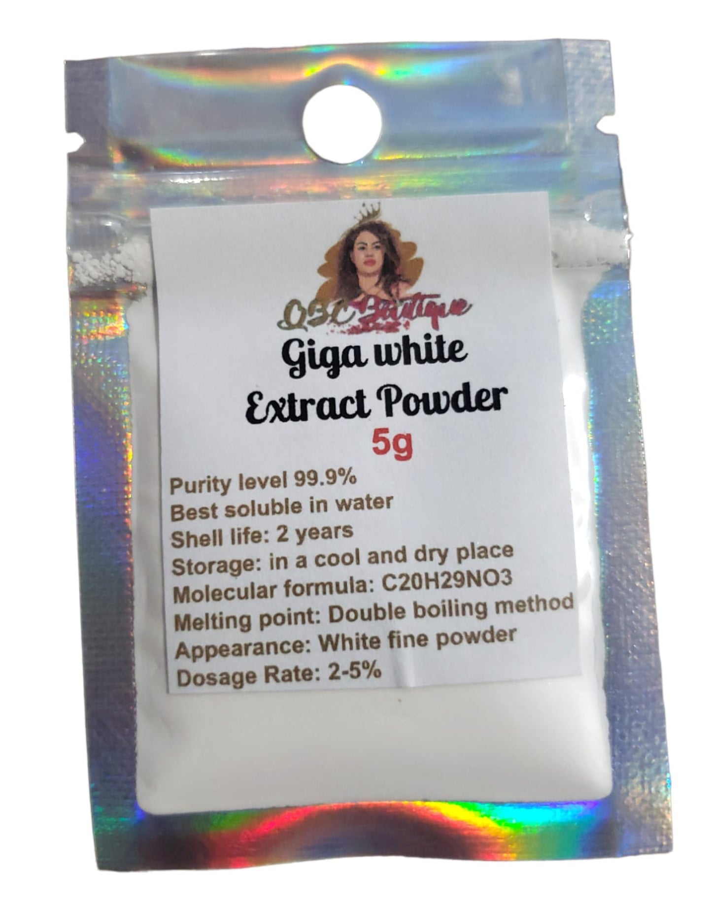 Giga White powder 99.9% pure skin lightening cosmetics raw material image 4
