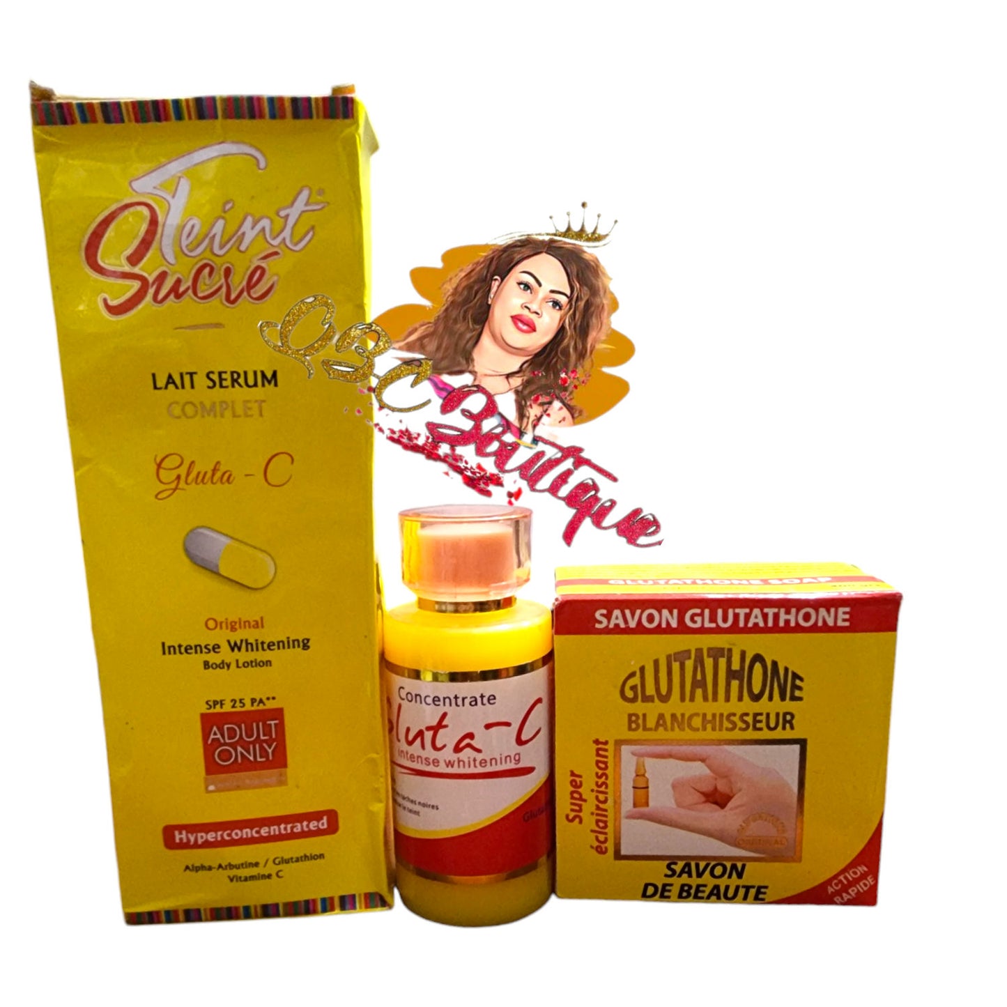 Gluta C body lotion original intense 3 pcs set image 0