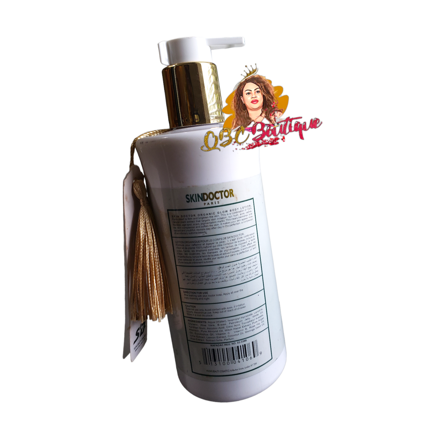 Original skin Doctor paris organic Glow treatments & brightening lotion. 400ml image 4