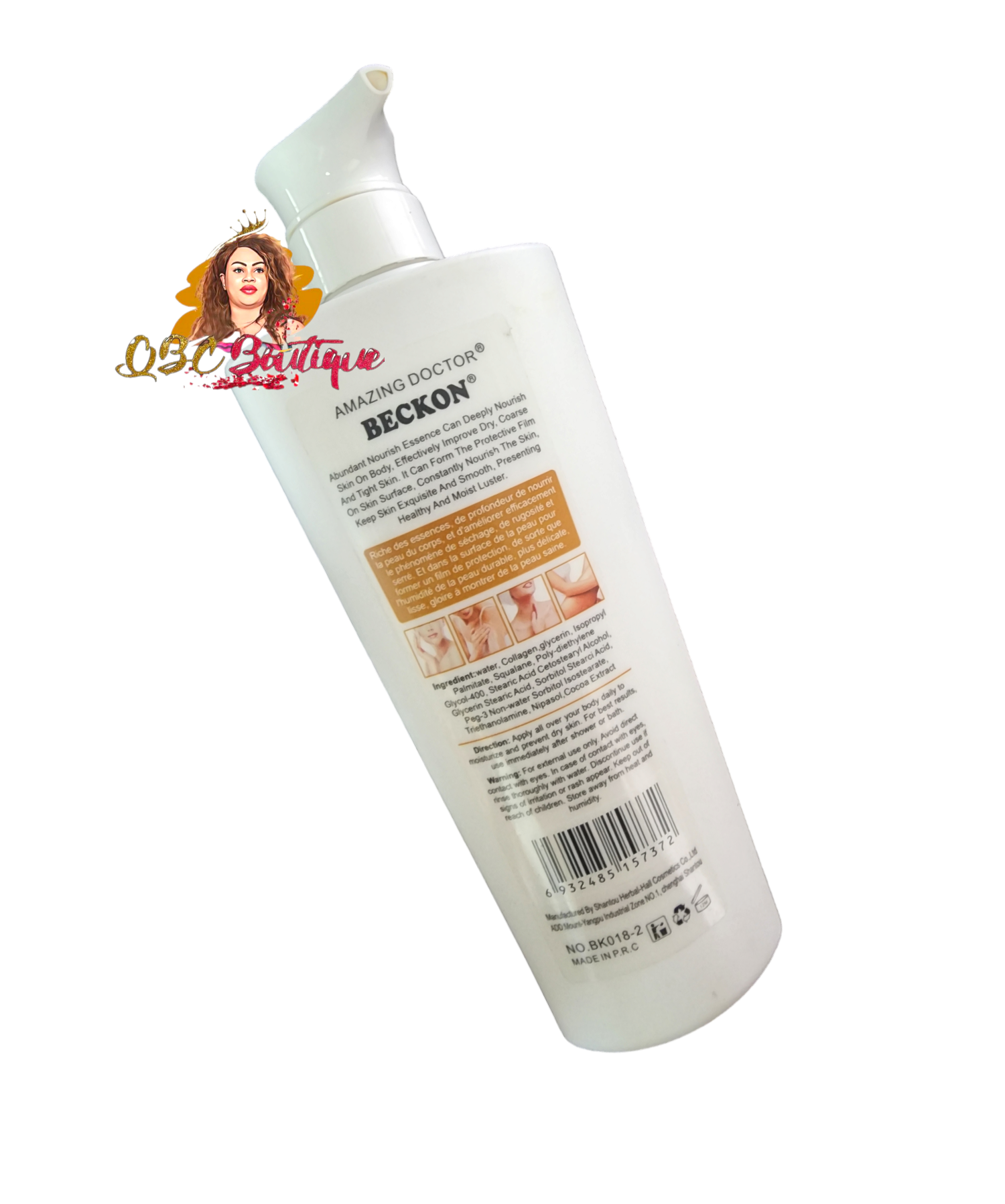 Beckon collagen nourish moisturize Cocoa whiten body lotion 500ml image 2