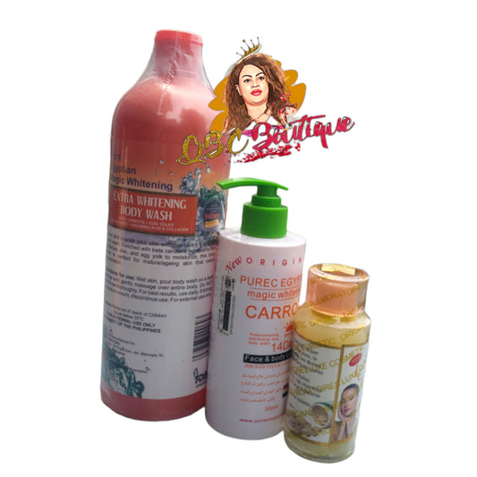 Purec Egyptian magic whitening  Carrot set, lotion Serum and bath 14 days action image 0
