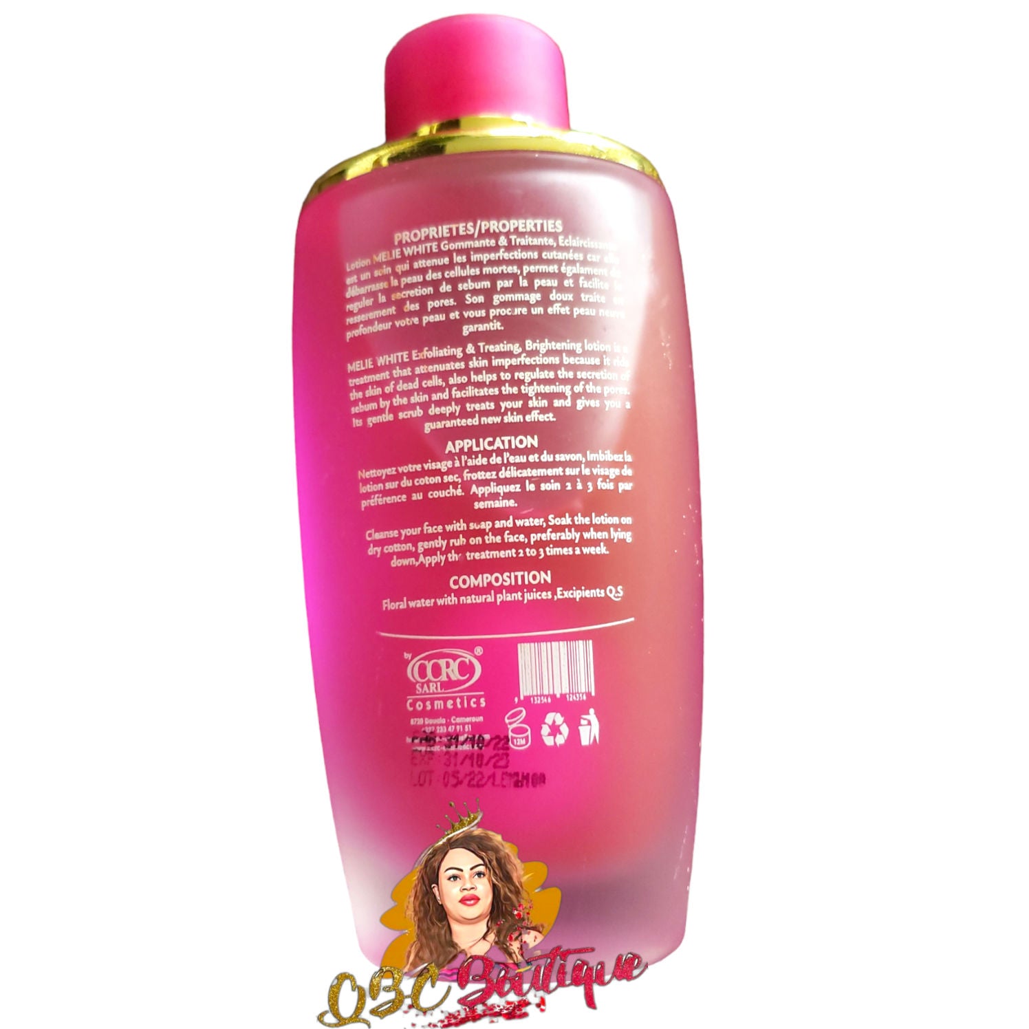 Melie White scrub and erase toner cleanser for hand feet pink floral 100ml image 1