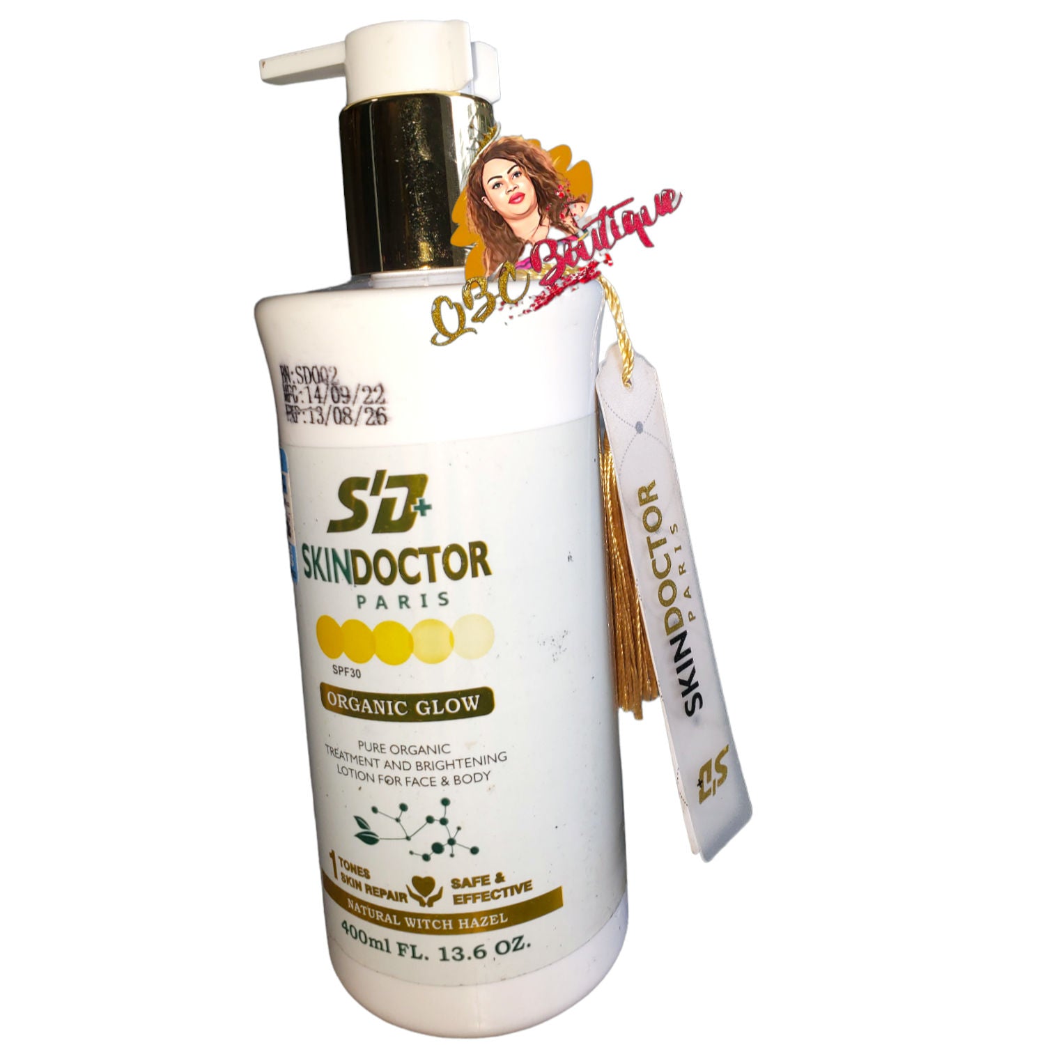 Original skin Doctor paris organic Glow treatments & brightening lotion. 400ml image 1