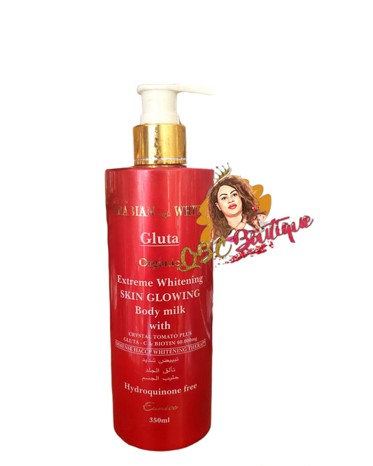 Arabian magic White Organic extreme whitening skin glowing body milk 350ml image 0