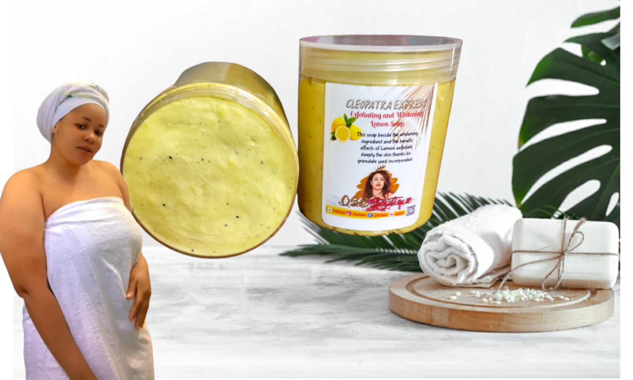 Halfcast Cleopatra Express Extra Whitening exfoliating lemon soap best selling  image 2