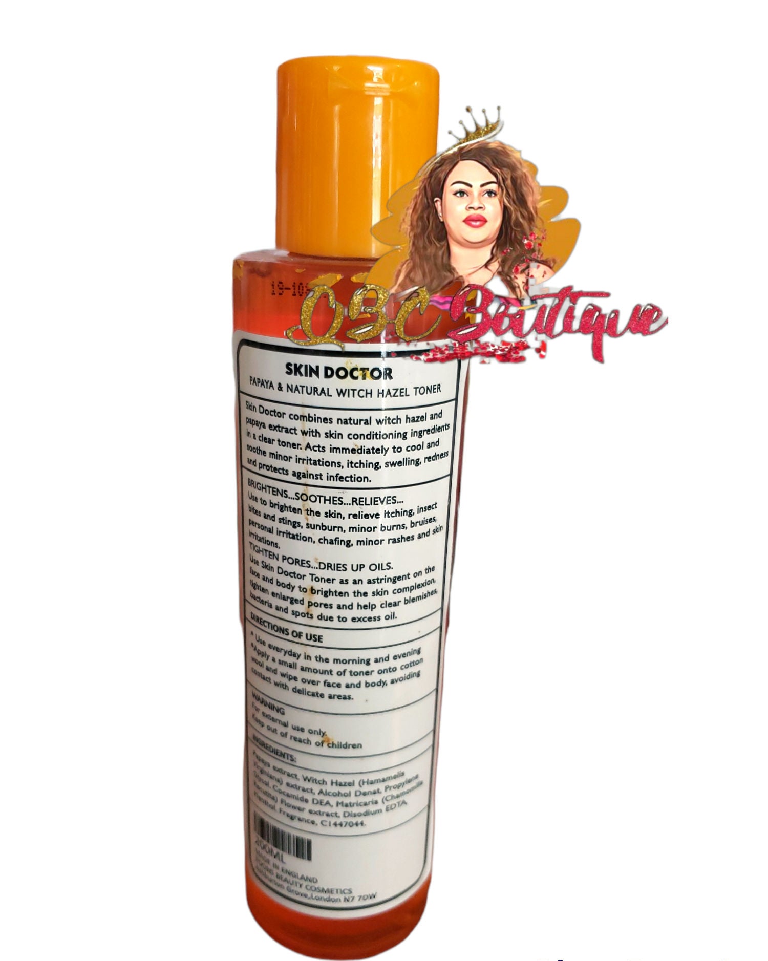 Skin doctor papaya and natural witch hazel toner 200ml image 1