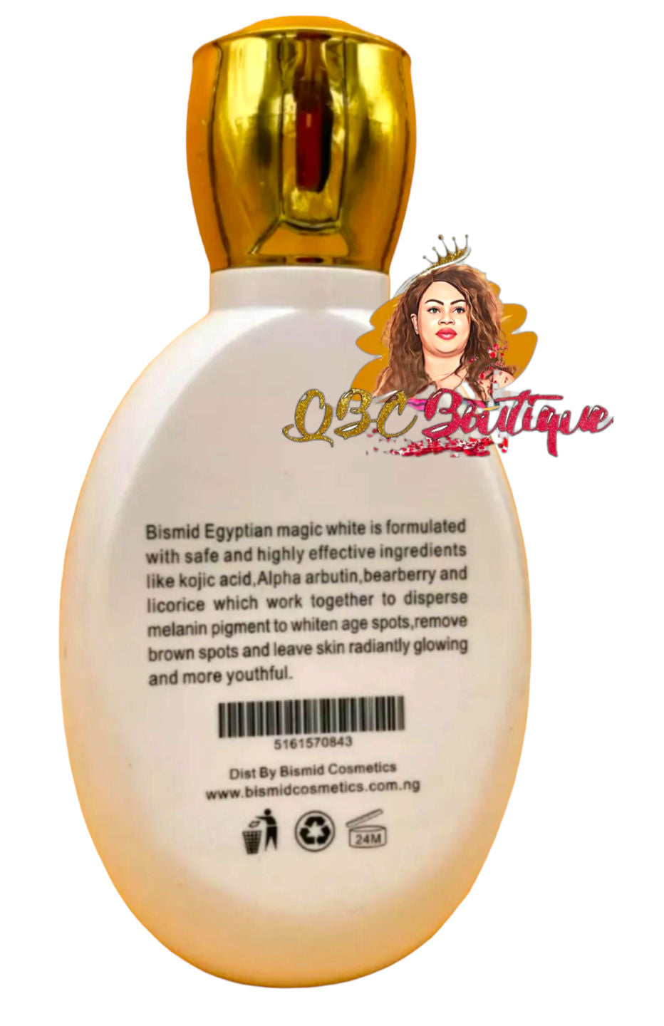 Bismid Egyptian Magic White Lotion 300ml pure white. image 1