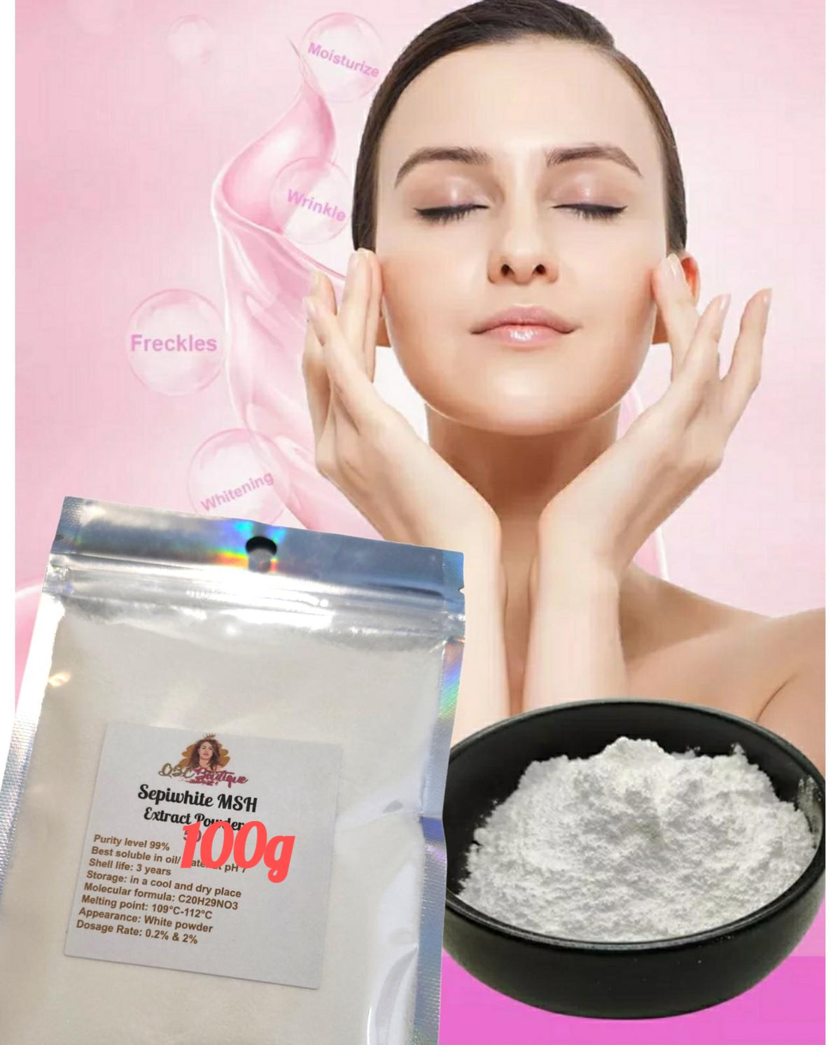 Extractor Cosmetic Sepi white MSH extract powder 99.9 % pure Cosmetics raw material ...
