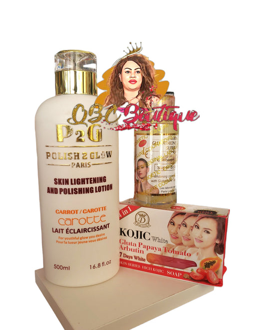 polish to glow combine amazing set for 3 to 5 shades lighter  image 0