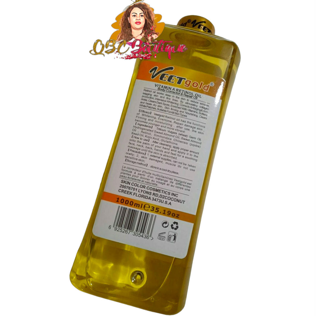 Veet Gold Tumeric Super Whitening Body repair / Corrector Oil 1000ml image 1