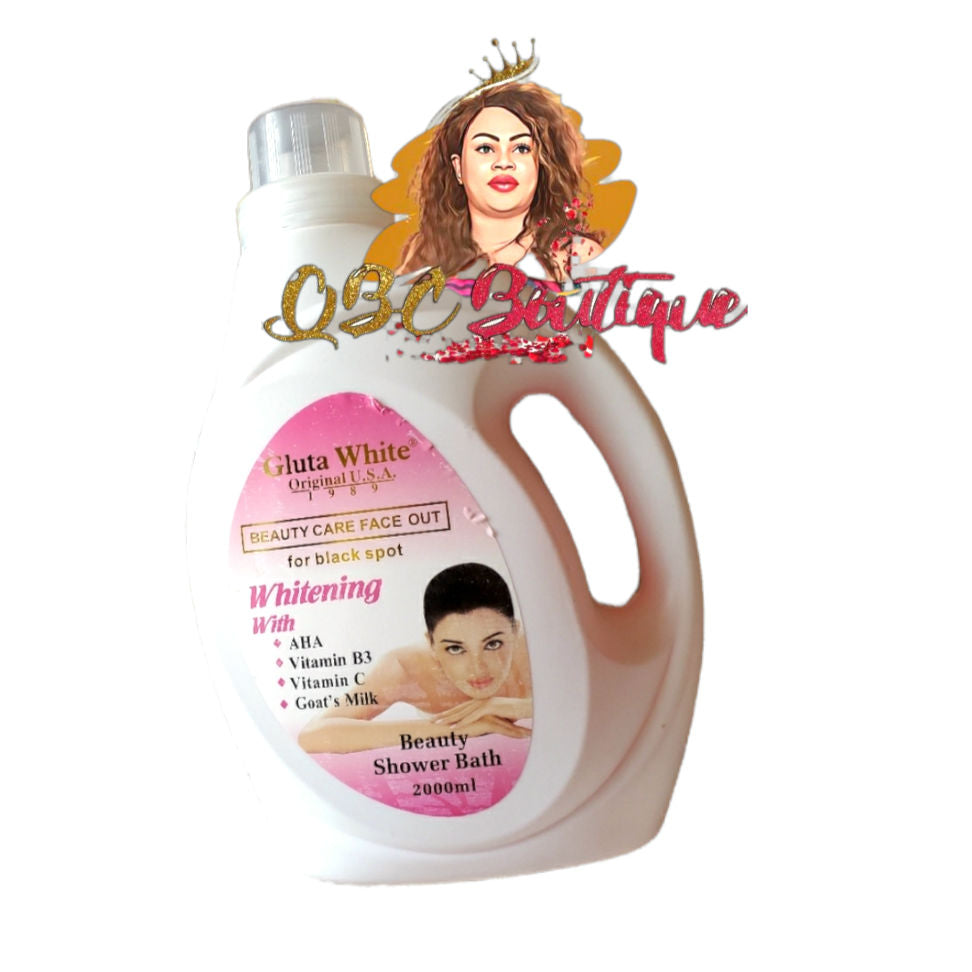 Gluta White beauty Care face out dark spots goat milk shower bath 2000ml image 2