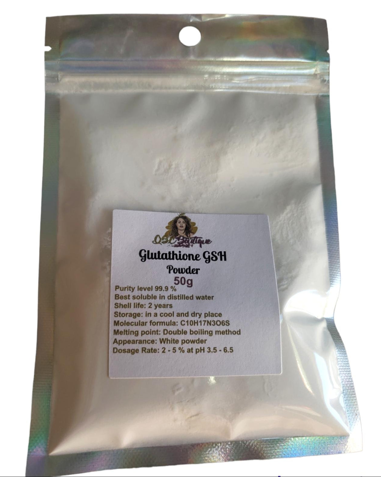 L-Glutathione/ or  GSH 99.9% pure whitening powder for DIY skin care formulation image 2