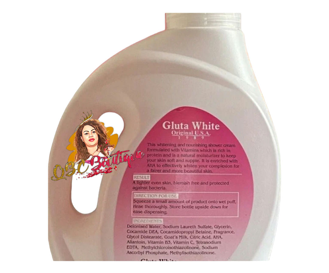 Gluta White beauty Care face out dark spots goat milk shower bath 2000ml image 1