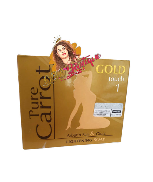 Pure carrot gold arbutin fair and gluta lightening soap image 0