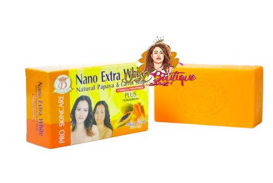 Nano Extra White Natural Papaya and Carrot soap plus glutathione