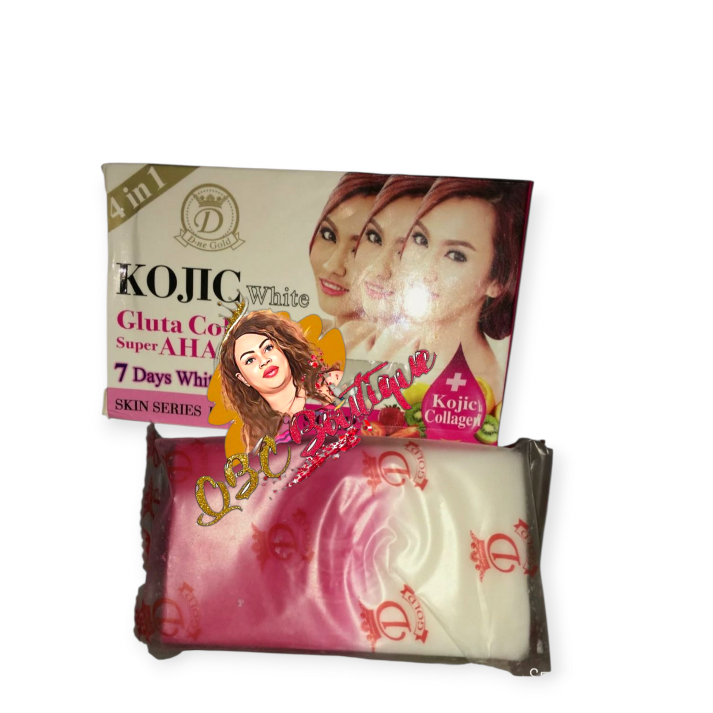 Kojic White Gluta Collagen Super AHA Soap 7/ Days White