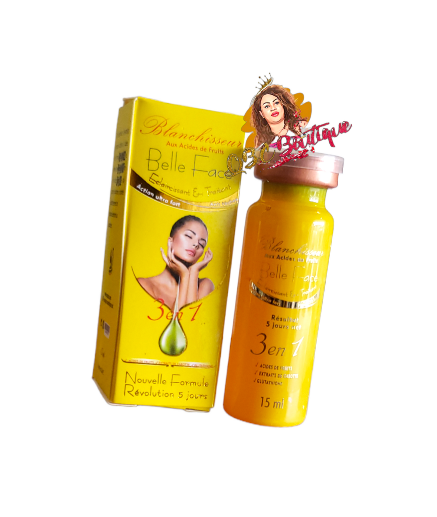 Blanchisseur Belle Face With Fruit Acids 3 in 1 with glutathione