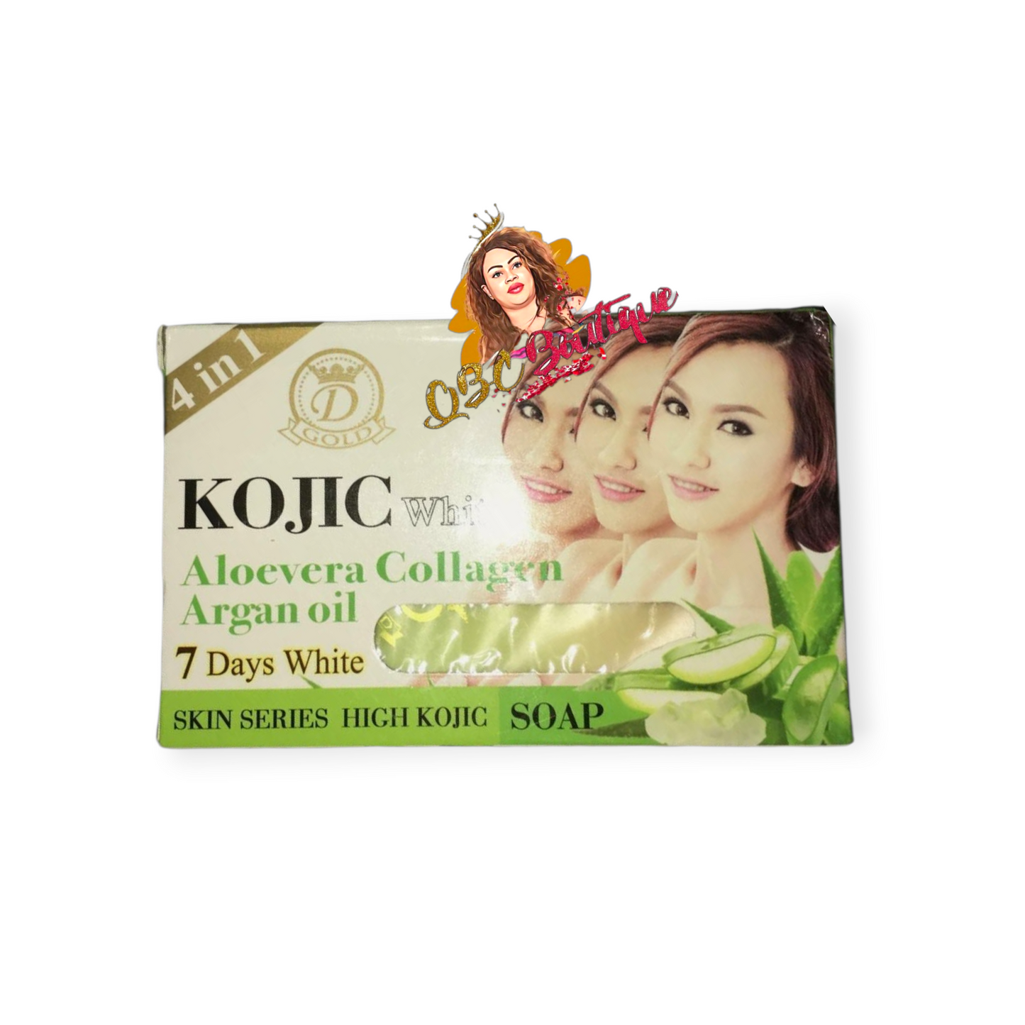 Kojic white Aloevera Collagen Argan  Oil 7days whitening Soap. Clear spot 1pcs