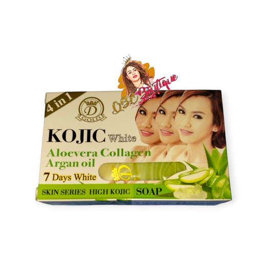 Kojic white Aloevera Collagen Argan  Oil 7days whitening Soap. Clear spot 1pcs